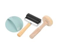 Angoily Artists' Printmaking Tool Set Complete Set Wood Mushroom Rubber Rollers for Block Printing Art