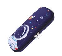 Angoily Astronaut Pencil Case for Kids Multi Color Waterproof Pouch with Compartments Cute Space Design Functional Stationery Organizer for School Supplies