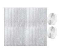 Angoily Attic Fan Ceiling Cover 129x129cm Aluminum Foil Seal | Hook-and-loop Attachment, Trim-to-fit Rectangle, Return Air Vent Sealing, White Reflective Foil Barrier