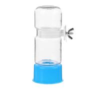 Angoily Automatic Bird Water Feeder for Cage with Blue Water Bottle Pigeon and Parrot Drinker Suitable for Parakeets and Quails