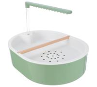 Angoily Automatic Parrot Bird Shower Bath Tub Pump Green Material for Cage Lovebird Budgie Indoor Water Bathing
