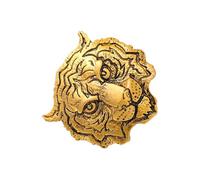 Angoily Badge Pin Alloy Zinc, Decorative for Men Lapel Brooch Tiger Suitable Elegant Golden Accessory for Birthday and for Suit Collars Formal Occasions