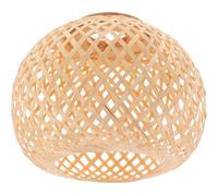 Angoily Bamboo Woven Lampshade Handmade Light Cover for Chandelier Ceiling Pendant Light, Farmhouse Style Festival Lantern Shade for Restaurant and Home Decor