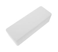 Angoily Battery Organizer Storage Box Durable Plastic Cord Management for Desk Travel Efficient Desktop Cable Charger Organizer with Angle Compartments White