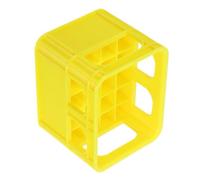 Angoily Battery Storage Box Battery Organiser Storage Case 20 Slots Aaa Plastic Multi-compartment Yellow and Quick Access
