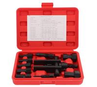 Angoily Bearing Puller Bearing Separator Kit: 10pcs Blind Hole Collet Race and Seal Puller Extractor Kit Slide Hammer Insert Inner Internal Removal Tool Set, Red, 21.8x15cm