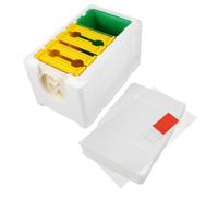 Angoily Beehive Multi-grid Bee Feeding Box Beekeeping Breeding Box for Balcony and Courtyard, White Plastic and Foam Material, Easy to Operate with Simple Stable Structure, for Beekeepers