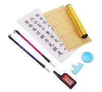 Angoily Beginner Chinese Calligraphy Set with Brush Pen Ink Paper Inkstone for Traditional Writing Kit for Calligraphy Practice Painting and Stress Relief Gift