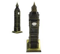 Angoily Big Ben Model - London Building Model Ornament Metal Sculpture - Decorative Architectural Desk Figurine Uk Souvenir Gift for Home Office Display