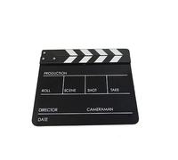 Angoily Black Acrylic Clapper Board for Film Directors with Loud Sound Writable Dry Erase Surface Photo Prop for Adults for Stage Home Parties and Festivals