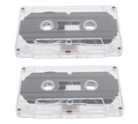 Angoily Blank Cassette Tape 2pcs Set Plastic Audio Cassette Tapes Case Vintage Retro Style for DIY Crafts and Birthday Party Recordings Handcraft Accessory