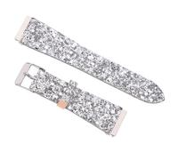 Angoily Bling Watch Band Replacement Strap Silver Adjustable Comfortable Material Compatible with Galaxy Watch 3 45/46Mm and Gear S3 for Birthday and Wedding