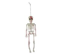 Angoily Bloodstained Halloween Skeleton Decoration Movable Joint Prop for Indoor Outdoor Haunted House Graveyard Scary Hanging Horror Decor