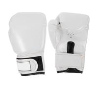 Angoily Boxing Gloves for Training and Sparring with Snug Fit and Optimum Absorbency, Made of Sturdy Pu Leather and Sponge, Stylish White Gloves for Fighting Practice