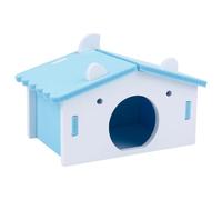 Angoily Breathable Hamster Bed Blue Semi-enclosed Nest House for Pets Ecological Habitat with Smooth Washable Surface and Lightweight Design for Hamster Security and Comfort