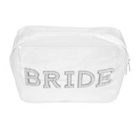Angoily Bride Makeup Bag Wedding Cosmetics Travel Purse Emergency Kit for Wedding Day Travel Makeup Bag for Women Packing Essentials