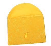 Angoily Buddhist Scriptures Pouch Bag Chinese Knot Yellow Dragon Pattern Ethnic Style Brocade Container for Book Storage for Temple Supplies and Jewelry