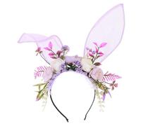 Angoily Bunny Ear Headband Cloth for Women Lightweight Adjustable Size with Realistic Appearance Party Accessory for Halloween and Parties
