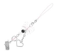 Angoily Butterfly Bowknot Phone Charm Strap Heart Pendant Cute Phone Decoration Accessory for Women for Bags