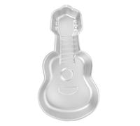 Angoily Cake Pan with Nonstick Made of Aluminum Guitar Shaped for Easy Release and Cleaning, Silver Small Cake Mold for Anniversary Party and Family Events Baking