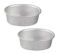 Angoily Cake Tins Shaped Baking Mold 2pcs Ellipse Cheese Cake Pan 4-inch Non-Stick Oval Cake Bakeware Cheese Cake Tin for Oven and Baking