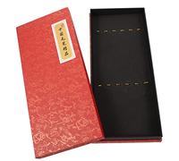 Angoily Calligraphy Brush Storage Box with Lid 6pcs Set Red Chinese Drawing Pen Keepsake Case for Artists and Calligraphy Enthusiasts Art Storage and Transport