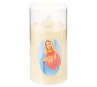Angoily Catholic Prayer Candle Battery Operated - Flameless LED Mary Light | Flickering Electronic Night Light, Safe Religious Decor for Home Altar, Church, Hospital, Memorial Service & Home Gift