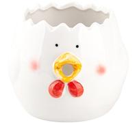 Angoily Ceramic Chicken Egg Separator Large Kitchen Egg White Yolk Divider Baking Tool for Home Cooking