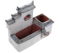 Angoily Ceramic House Shaped Flowerpot Planter for Indoor Outdoor Gardening, Retro Style Planting Container for Green Plants, Creative Ceramic Plant Pot Decoration