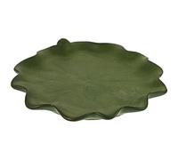 Angoily Ceramic Lotus Leaf Shape Plant Saucer Tray for Indoor Plants Protects Floor and Prevents Soil Falling for Home Decoration and Gardening Projects