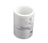 Angoily Ceramic Marble Toothbrush Mug Bathroom Gargle Cup Marbling Pattern Compact Size Smooth Surface White Tumbler for Home Hotel