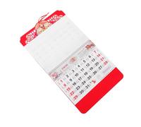 Angoily Chinese Lunar Calendar Wall Hanging Scroll Year Horse Traditional Tearable Paper Planner for Home Office Decoration with Fortune and Prosperity Design