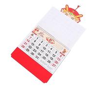 Angoily Chinese Style Wall Calendar Thick Paper Hanging Year Planner Lunar and Gregorian Dates Year Dragon Household Delicate Traditional Design