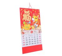 Angoily Chinese Year Wall Calendar with Fu Character Multi Country Holidays Planner Traditional Horse Year Lunar Calendar for Home Office Commercial Spaces