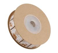 Angoily Christmas Packaging Ribbon Roll 1.5cm Wide 10 Yards Printed Deer and Bear Pattern Decorative Wrapping Ribbon for Holiday and Flower Packaging