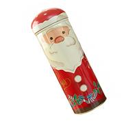 Angoily Christmas Tinplate Biscuit Box Adorable Candy Jar Cute Cookie Storage Container Xmas Gift Packaging with Cartoon Pattern for Party Treats