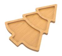 Angoily Christmas Tree Wooden Serving Tray 27. 7x19. 5 Cm Christmas Tree Shaped Wooden Serving Platters for Appetizer Cookie Cheese Dessert Snacks