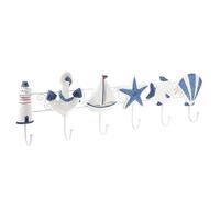 Angoily Coat Storage Style Hooks Wooden Mediterranean Density Board Multi-Function Method Decorative for and Door Household Clothes Store Clothing