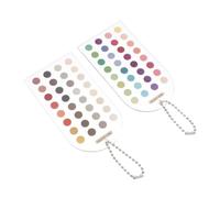 Angoily Color Analysis Template Cards with Scratch Proof Surface Acrylic Portable 2pcs Seasonal Tone Matching Guide and Beaded Chain for Outfits and Makeup for Fashion Styling and Daily