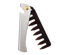 Angoily Comb Function with Hair Men Foldable Handle Steel and Stainless for Anti-tangling Smooth Teeth, Portable Design, for Styling Grooming Beard