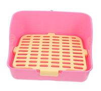 Angoily Compact Plastic Rabbit Litter Box Pet Training Corner Toilet Tray for Hamsters and Rats Lightweight Practical Small Animal Potty Suitable for Living Room and Garden Random Color
