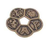 Angoily Copper Coin Chinese-style Design Coin Craft Accessory Decorative Chinese Coin Chinese Coins Coin Collecting Luck Coins Delicate Chinese Coin Chinese Ancient Coin Diy Supply Brass