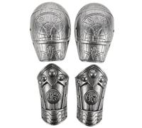 Angoily Cosplay Armour Costume Accessory, 1 Set Plastic Roman Armour Arm Plate And Shoulder Plate for Boys And Girls, for Party Dress Up And Role Play