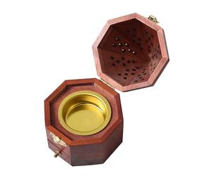 Angoily Creative Brown Plastic Incense Burner Box with Unique Pyramid Design, Desktop Decor and Practicality for Home Fragrance and Handicrafts