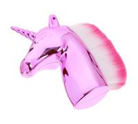 Angoily Creative Golden Mythical Horse for Women and Girls Foundation Makeup Brush with Plastic and Artificial Fiber Material, for Daily Use and Professional Makeup Application