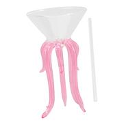 Angoily Creative Octopus Wine Goblet Glass Pink Cocktail Glass for Party Versatile Stemware for Cocktails Juice Home Bar Restaurant Use