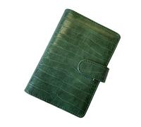 Angoily Crocodile Textured Loose Leaf Notebook Cover Stylish Budget Binder for Cash Management PU Material Compact Lightweight Design Easy to Clean and Maintain