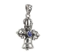 Angoily Cross Vajra Pendant Charm Necklace Antique Jewelry Accessory for Crafting Versatile DIY for Bracelets Necklaces Elegant Buddhist Ornament for Women