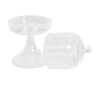 Angoily Crystal Glass Covered Cake Plate with Pedestal, Dustproof Dessert Tray for Pastries and Bread, Small Size Dome Cake Stand for Home and Party Use