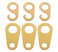 Angoily Cuckoo Clock Chain Hooks 3 Pairs Mechanical Chain Tabs for Pendulum Repair Clock Parts Replacement Accessories Metal Hook Kit for Traditional Cuckoo Maintenance